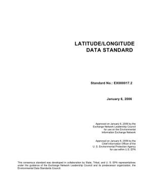 Latitude/Longitude Data Standard