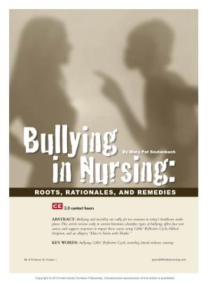 Bullying in the Nursing Profession