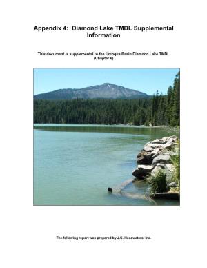 Diamond Lake TMDL Supplemental Information