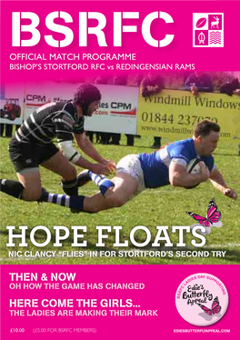 Hope Floats Nic Clancy “Flies” in for Stortford’S Second Try