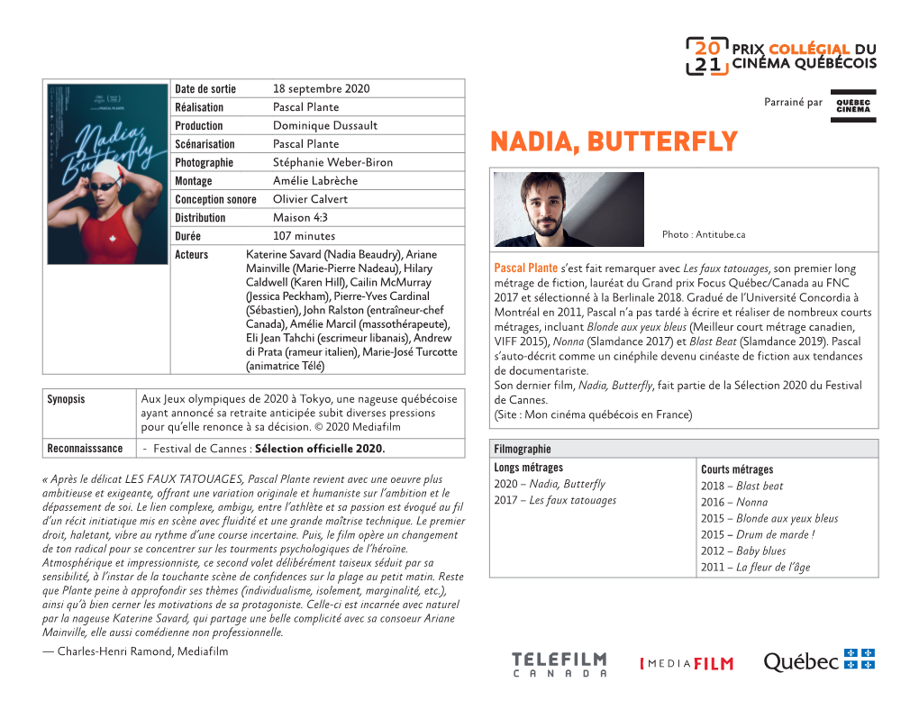 Nadia, Butterfly