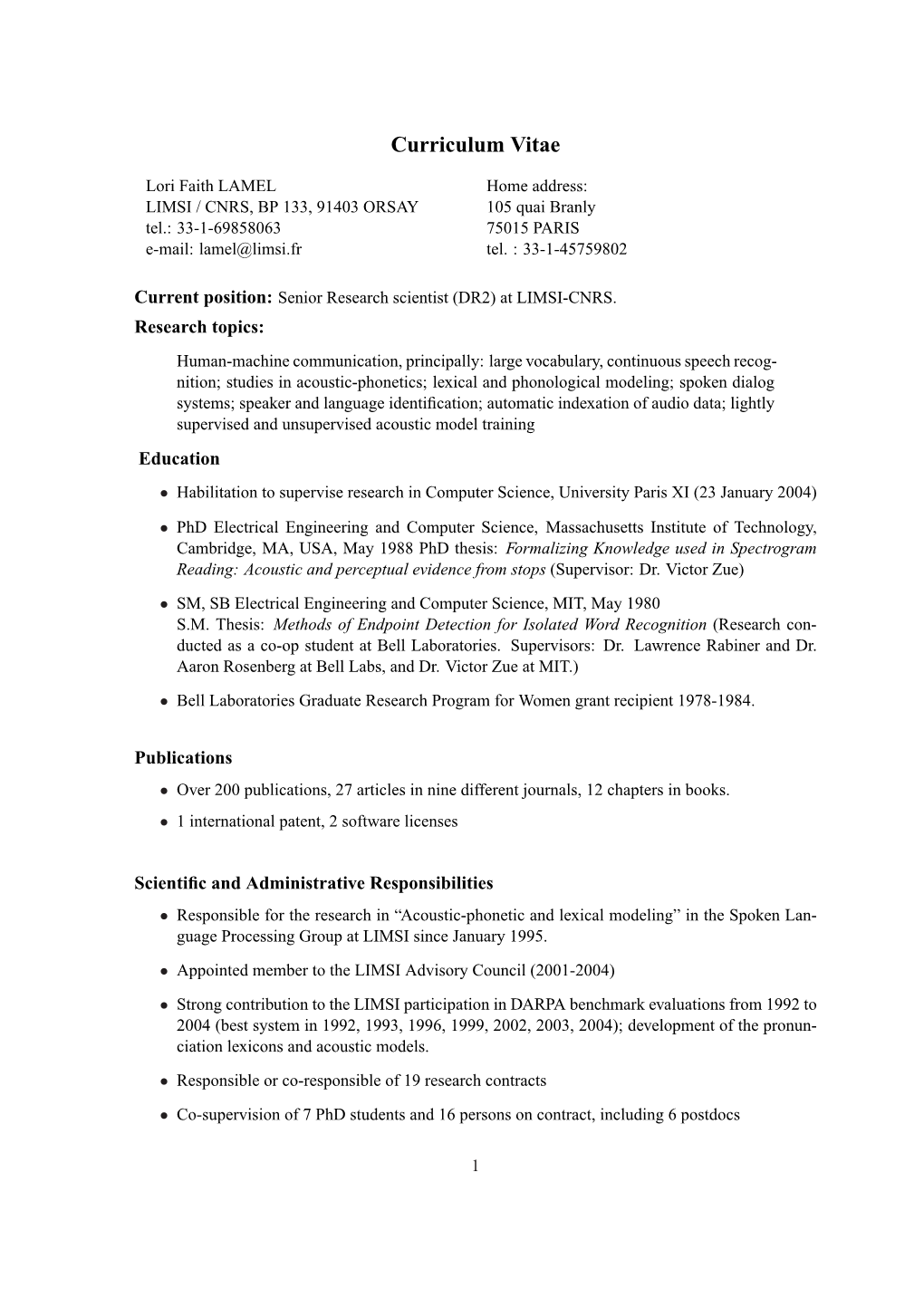 Curriculum Vitae