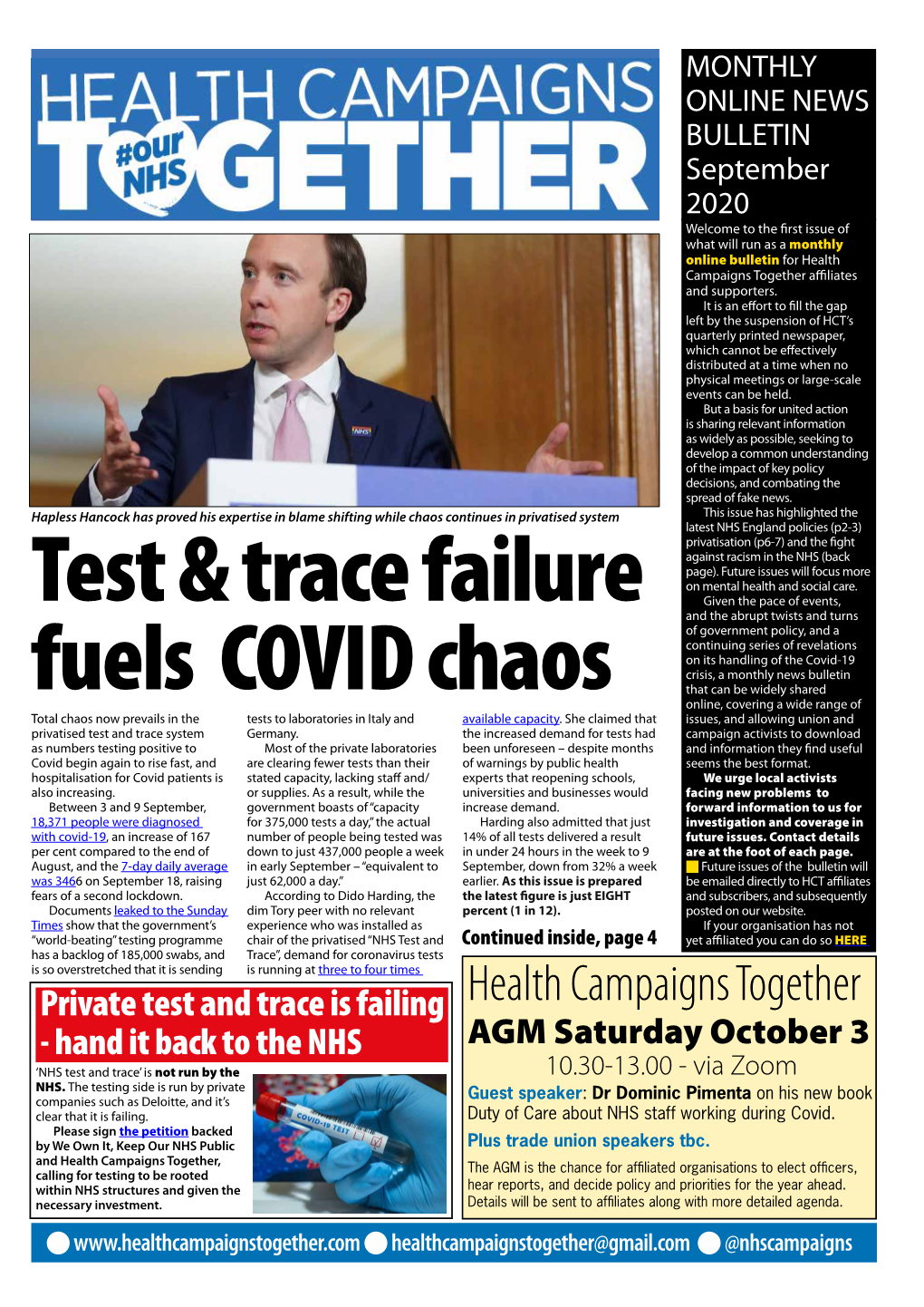 Test & Trace Failure Fuels COVID Chaos
