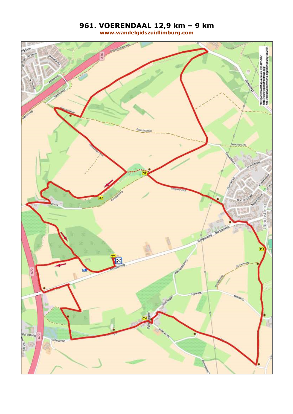 961. VOERENDAAL 12,9 Km – 9 Km