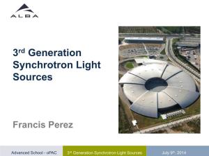 3Rd Generation Synchrotron Light Sources