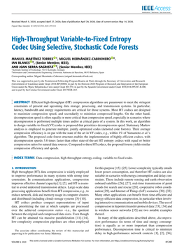 High-Throughput Variable-To-Fixed Entropy Codec Using Selective, Stochastic Code Forests
