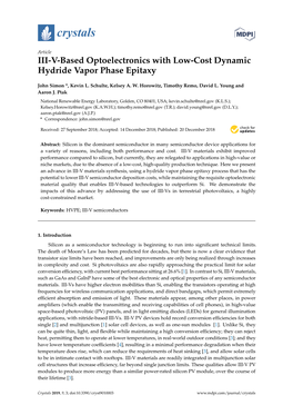 III-V-Based Optoelectronics with Low-Cost Dynamic Hydride Vapor Phase Epitaxy