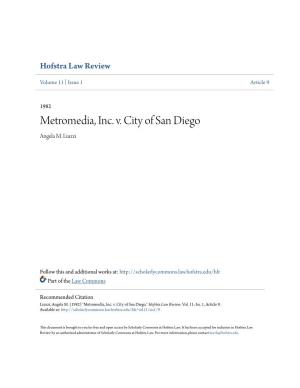 Metromedia, Inc. V. City of San Diego Angela M