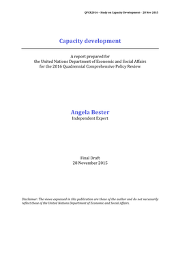 Capacity Development - 28 Nov 2015