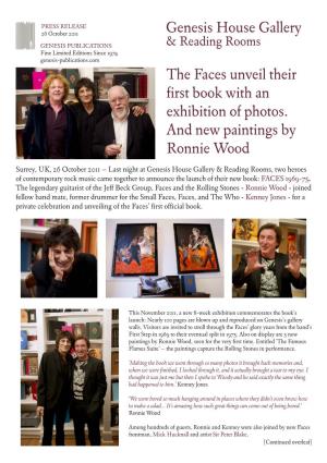 The Faces Unveil Their First Book with an Exhibition of Photos. a Nd New Paintings by Ronnie Wood