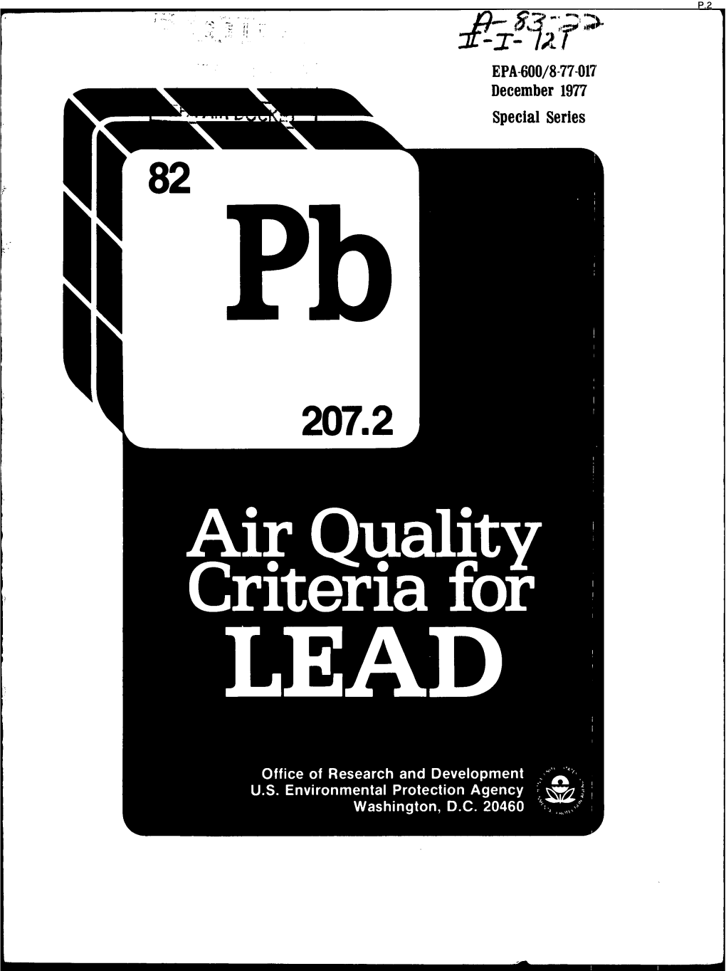 Air Quality Criteria for Lead