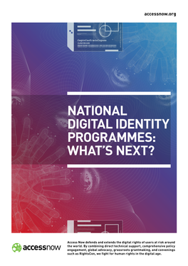 National Digital Identity Programmes: What’S Next?