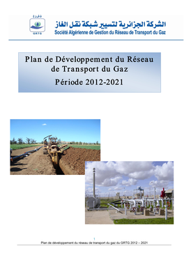 Plan De Développement Du Réseau De Transport Du Gaz Période 2012
