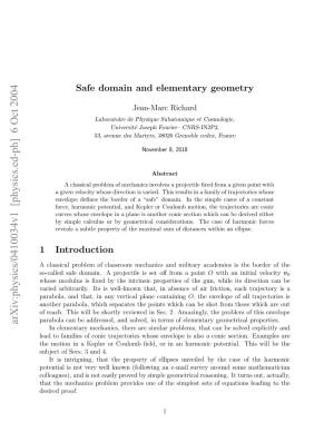 Safe Domain and Elementary Geometry