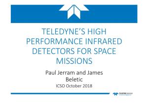 Teledyne's High Performance Infrared Detectors For