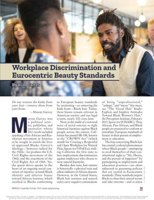 Workplace Discrimination and Eurocentric Beauty Standards by Kim Carter