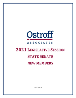 2021Legislative Session State Senate New Members