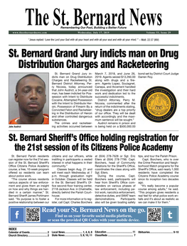 St. Bernard Grand Jury Indicts Man on Drug Distribution Charges and Racketeering St