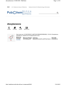 Dioxybenzone | C14H12O4 - Pubchem Page 1 of 18