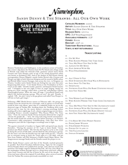 Sandy Denny & the Strawbs: All Our Own Work