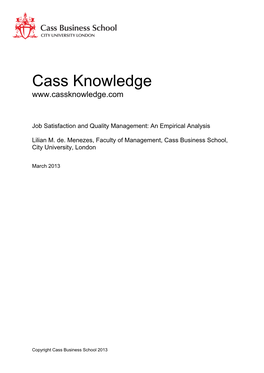 Cass Knowledge