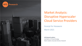 Market Analysis: Disruptive Hyperscaler Cloud Service Providers