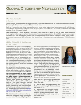 Global Citizenship Newsletter