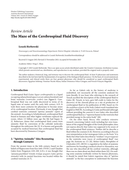 The Maze of the Cerebrospinal Fluid Discovery