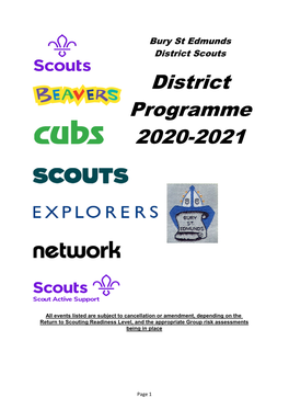 District Programme 2020-2021