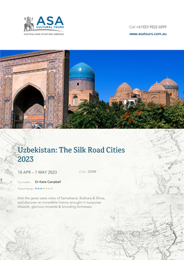 The Silk Road Cities 2023