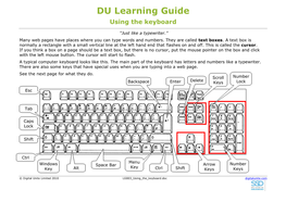 DU Learning Guide Using the Keyboard