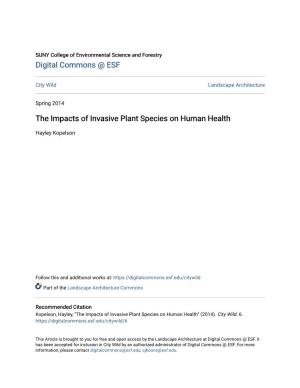 The Impacts of Invasive Plant Species on Human Health
