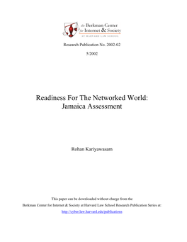 Readiness for the Networked World: Jamaica Assessment
