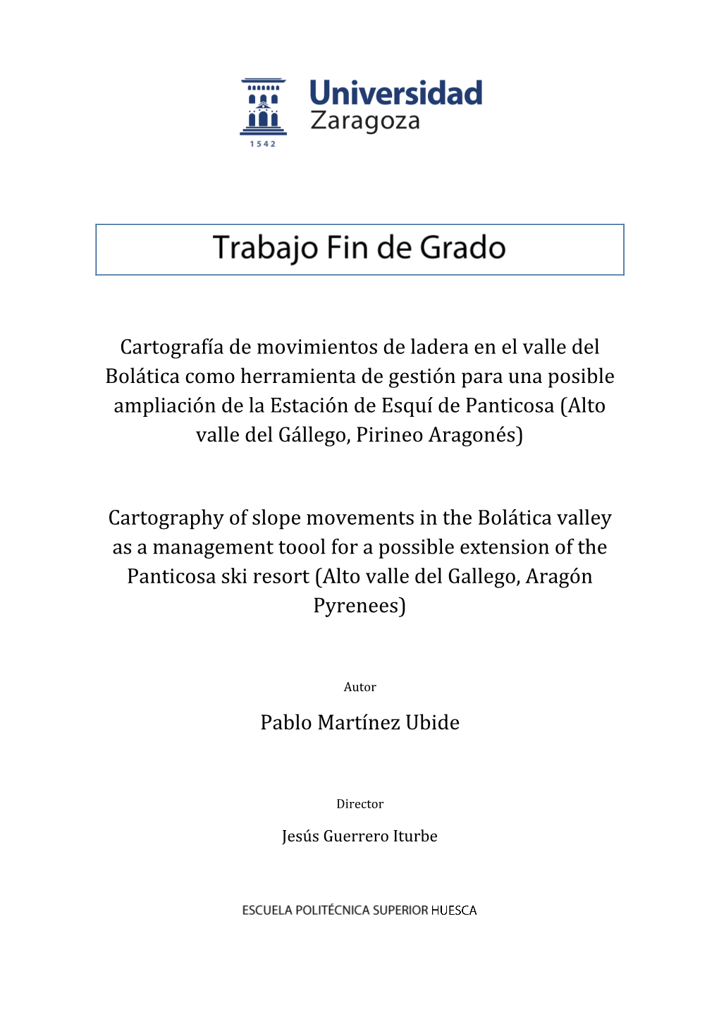 Cartografía De Movimientos De Ladera En El Valle Del Bolática Como