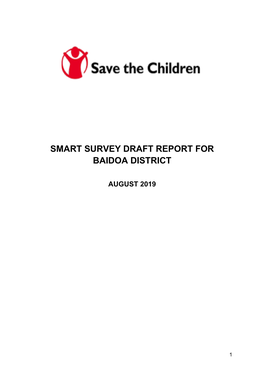 Smart Survey Draft Report for Baidoa District