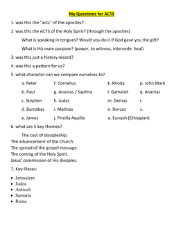 “Acts” of the Apostles? 2