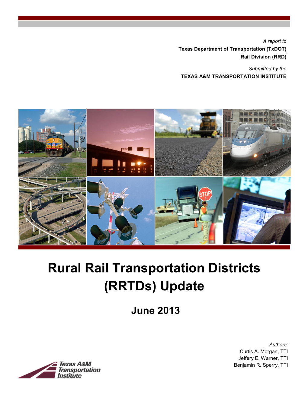 Rural Rail Transportation Districts (Rrtds) Update