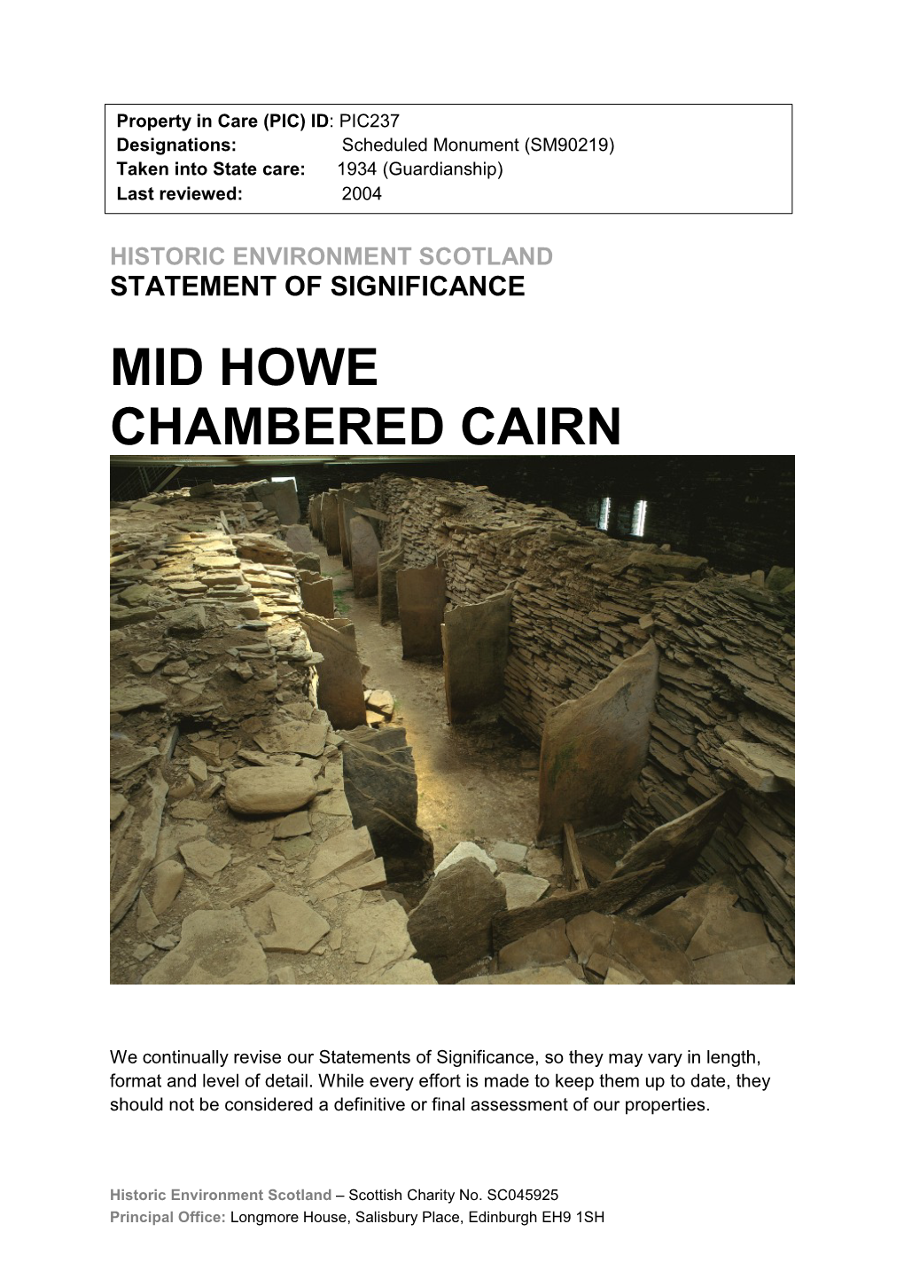 Mid Howe Chambered Cairn