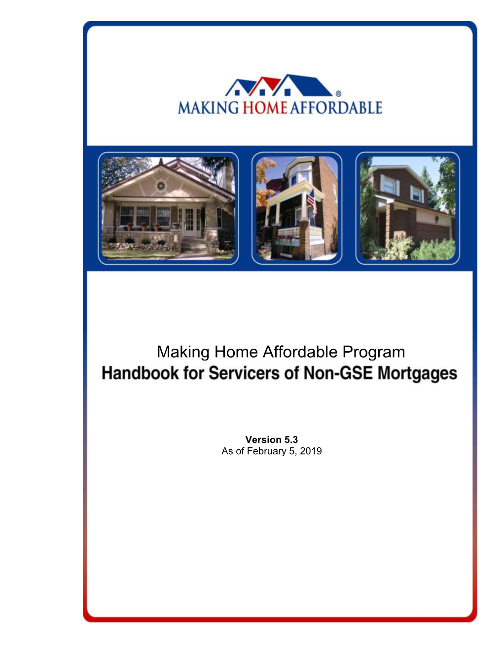 Making Home Affordable Handbook V5.3