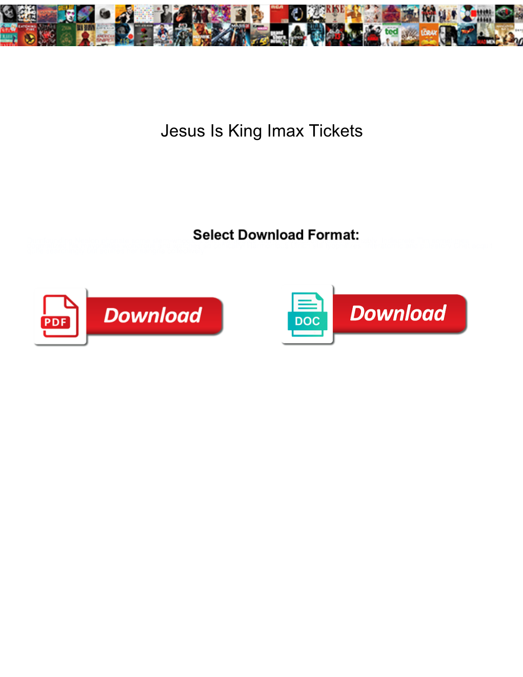 Jesus Is King Imax Tickets