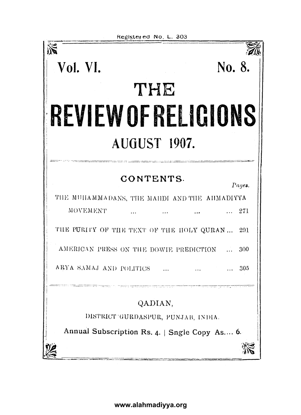 The Review of Religions