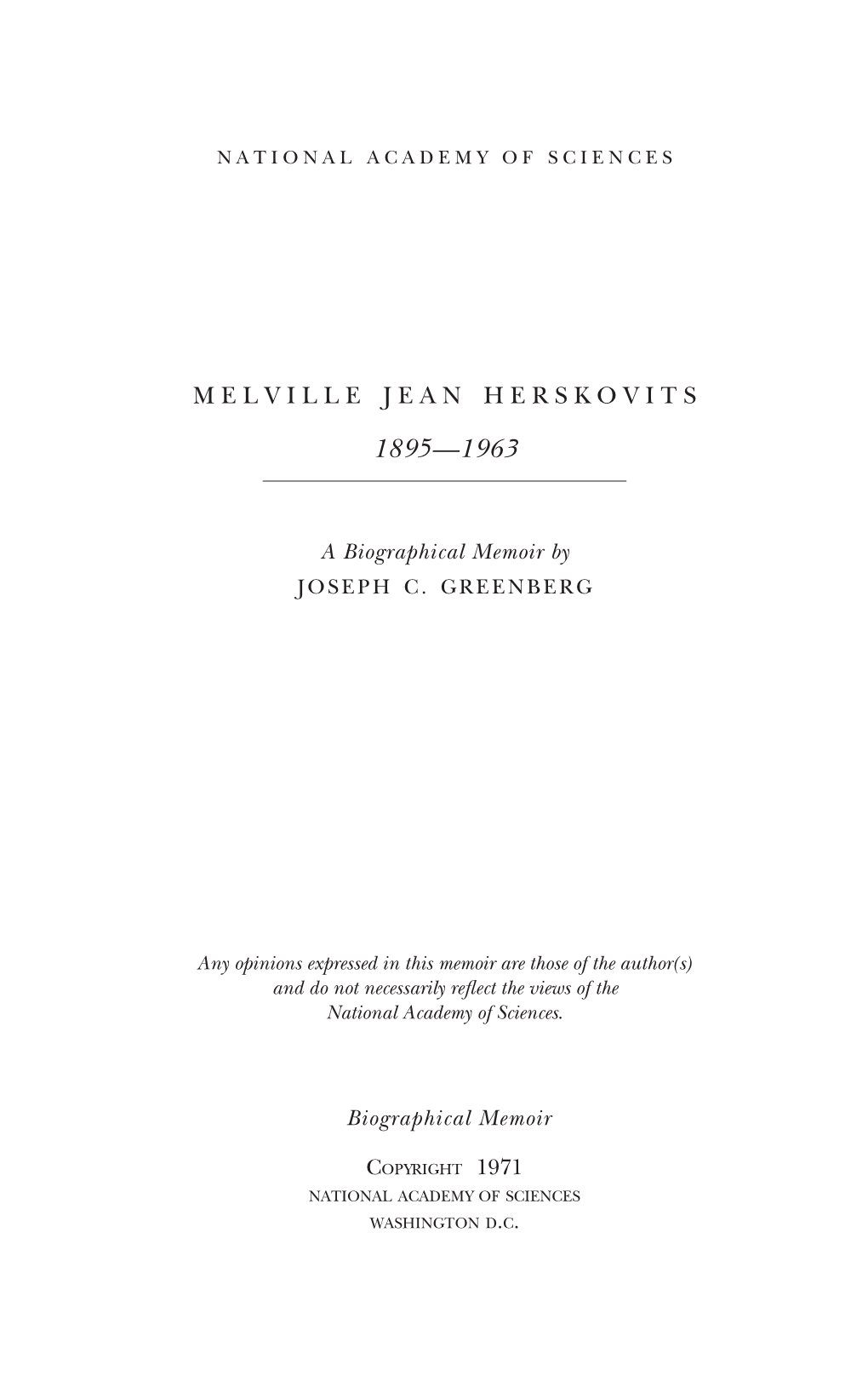 Melville Herskovits