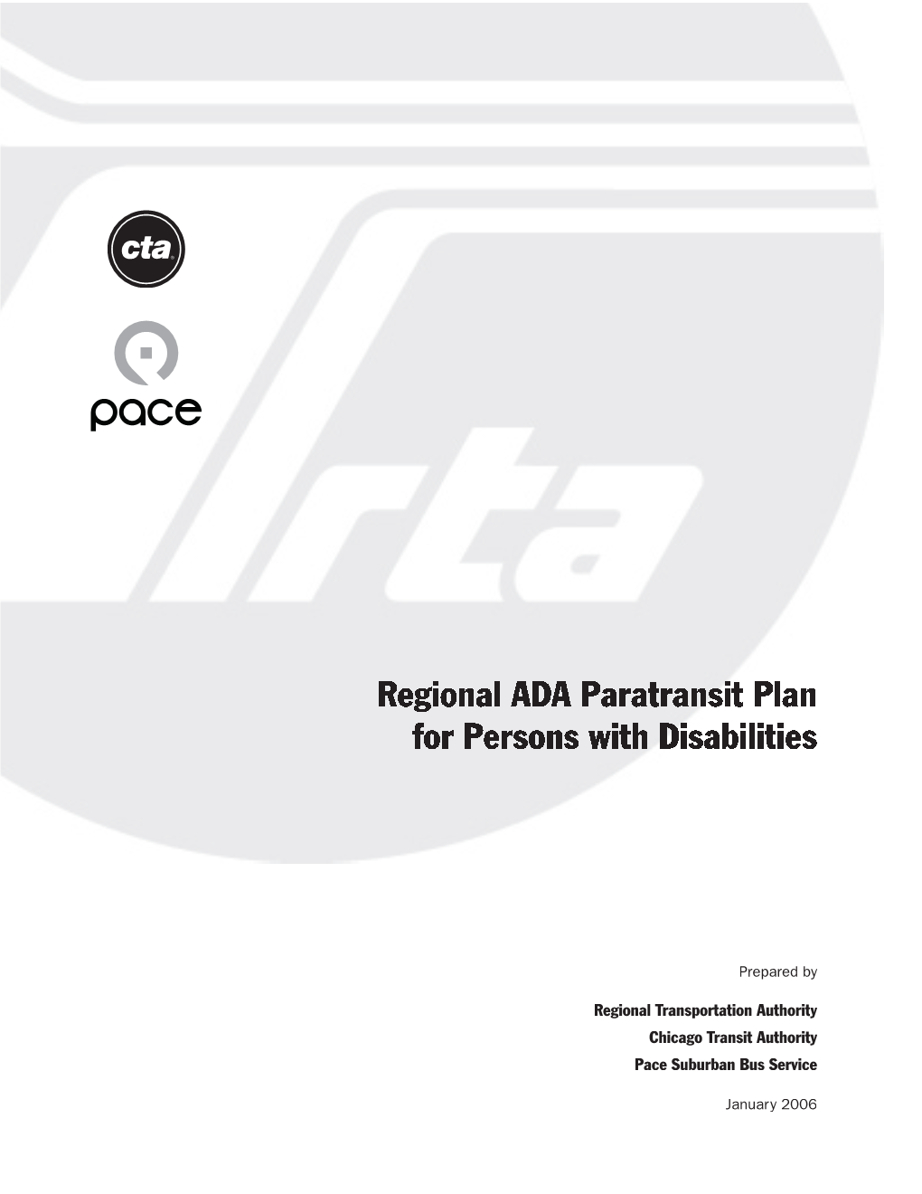 Regional ADA Paratransit Plan for Persons with Disabilities