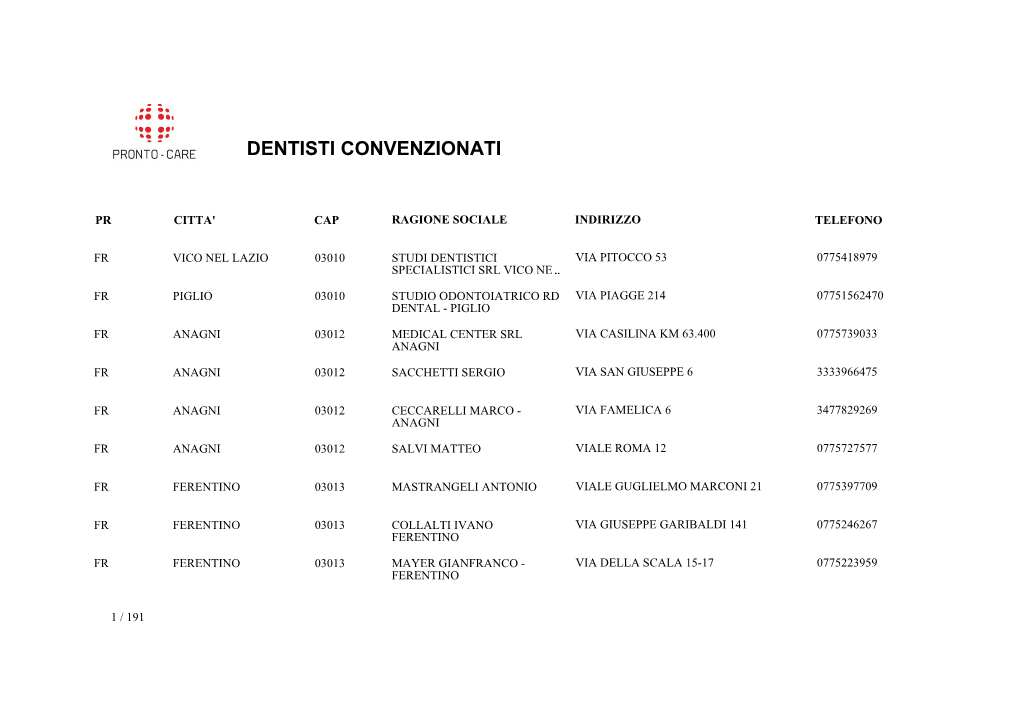 Dentisti Convenzionati