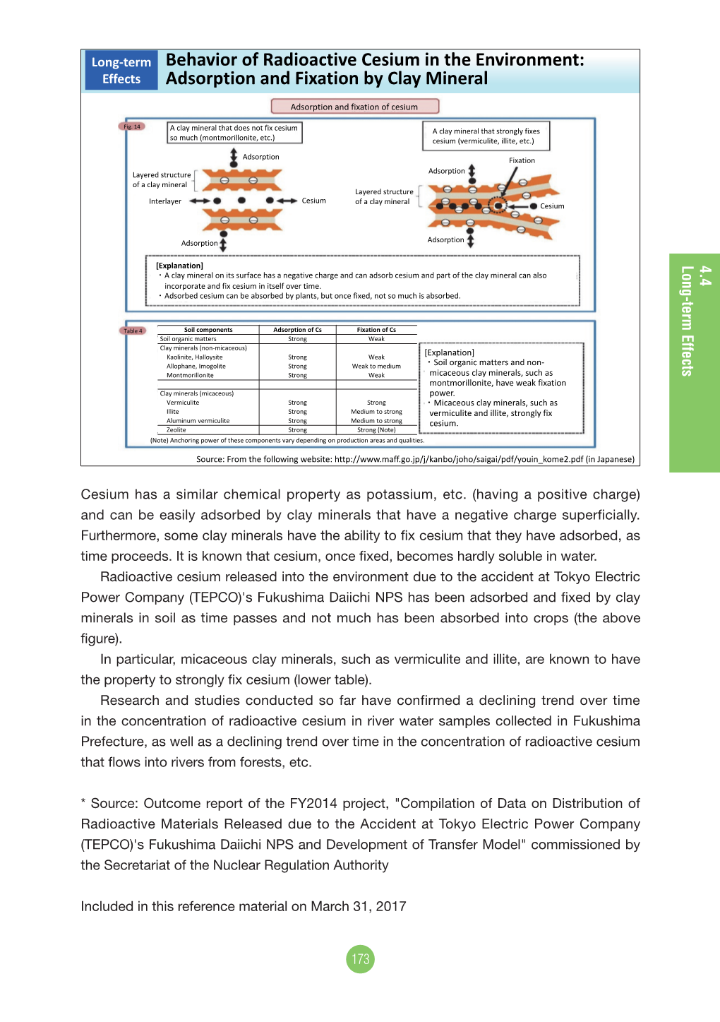 Adsorption and Fixation by Clay Mineral