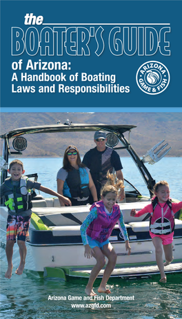 Of Arizona: a Handbook of Boating Laws and Responsibilities