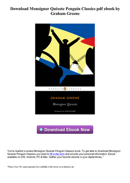 Download Monsignor Quixote Penguin Classics Pdf Book By