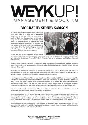 Biography Sidney Samson