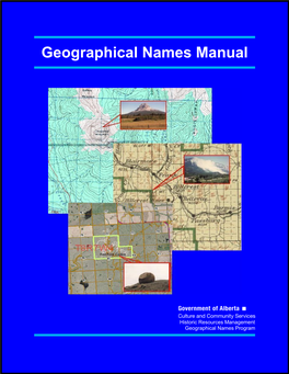 Geographic Names Manual