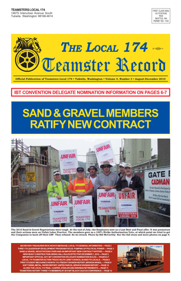Sand & Gravel Members Ratify New Contract